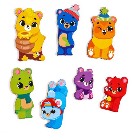 Wooden puzzle for children "Bear"-6