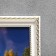 Photo frame plastic 21x30 cm (881G) white with gold (plastic screen)