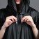 Rawlands adult poncho Fckng Wthr, buttons, oversize, black color