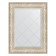 Mirror with engraving in the baguette frame, vignette silver 109 mm, 70x93 cm