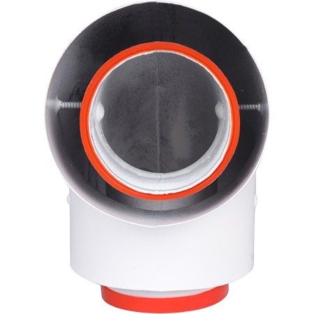 The chimney element Rommer RCA-6010-240190, the initial section, D = 60/100 mm, 90 °, flange-2