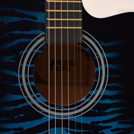 Акустическая гитара Music Life QD-H40Q-hw, синий-2