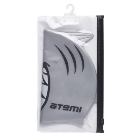 ATEMI FC203 swimming cap, children's silicone, fish, silver color-5
