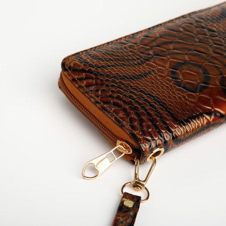Women's wallet with lightning, brown color-2