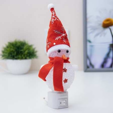 Nightlight "Snowman" LED white 6x6x18 cm Risalux-4