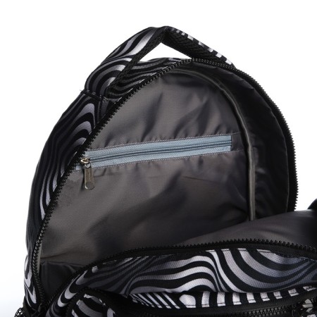 Backpack from textiles on lightning, Erich Krause, 1 pocket, black color-5
