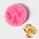 Mold "Bells Large", silicone, 7 × 7 cm, pink color