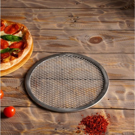 Pizza baking uniform, d = 23 cm, silver color-6