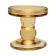 Glass candlestick, 85 × 85 × 85 mm, beige color