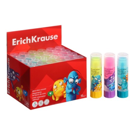 Glue-pencil 15g Erichkrause EasyStick "Jolly Friends" PVP, economical consumption, mix-1