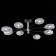 Ceiling EVOLUCE lamp. Sle155512-08. Gloa. 8x40 watts, E14, 84x84x22 cm, black color, chrome
