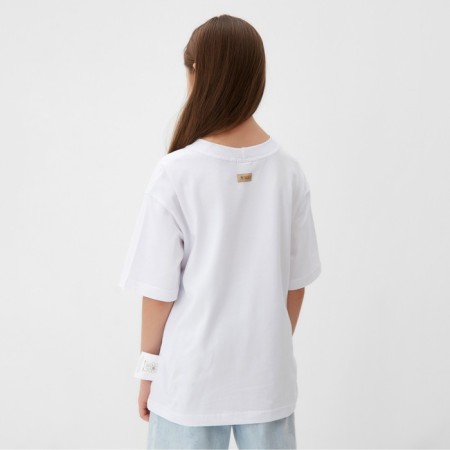 Футболка детская MINAKU:Basic line kids цвет белый, рост 110 см-5