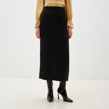 Skirt Maxi Women's tweed MIST R.48, black