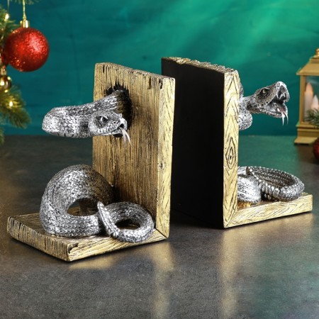 Holder - Silver with bronze, 25x12x16cm books
