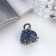 Hair crab "Rose" flower, 1.5 cm, blue