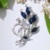 Book "Bouquet", white-blue color in silver