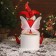 New Year's jester "with wings" sits, moves, 39x14 cm, red