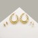 Earrings set 3 pairs "tenderness", white color in gold