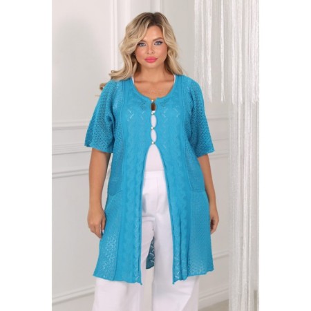 Cardigan female, size 52, blue color-11