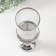 Ceramics candlestick, glass for 1 candle "lira" d = 8 cm silver 9.3x9.3x34 cm