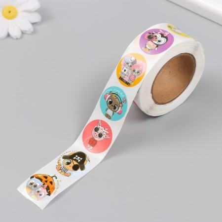 Stick Paper "Politing Beasts" d = 2.5 cm 500 pcs in the roll-3