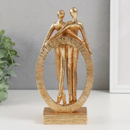 Souvenir Polystone "Two: Unity" Gold 32x11.5x6.5 cm-2