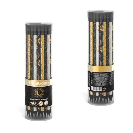 Chernographic pencil with Erichkrause "Magic Sky", HB, Grifel D = 2.2 mm, wood, three -sided with a print, in a tube, mix-8