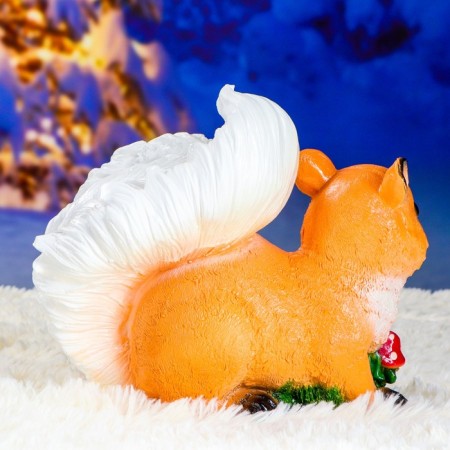 Garden figure "Squirrel with mushrooms" 30x23cm-5