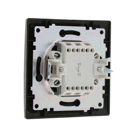 Luazon Lighting "Antei" switch, 10 A, 1 key, hidden, black-2