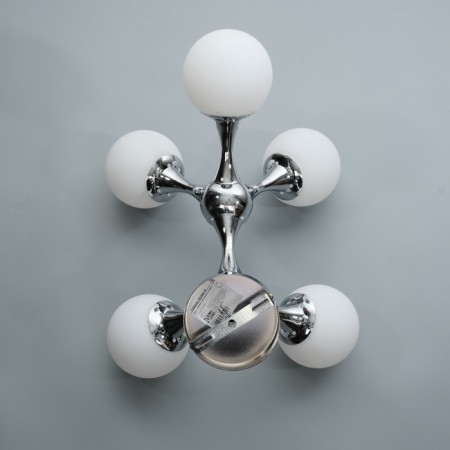 Chandelier "Molecule" 5he27 chrome 60x55x52 cm-8