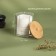 Organizer for storing cotton pads "Bamboo", with a lid, 7 × 7 × 10.1 cm, the color is transparent/brown