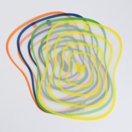 Set of boards of cutting flexible shares "Assorted", 4 pcs, 20 × 14.7 cm, color mix-1