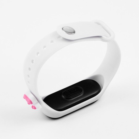 Watch washing electronic "paw", silicone strap, white-2