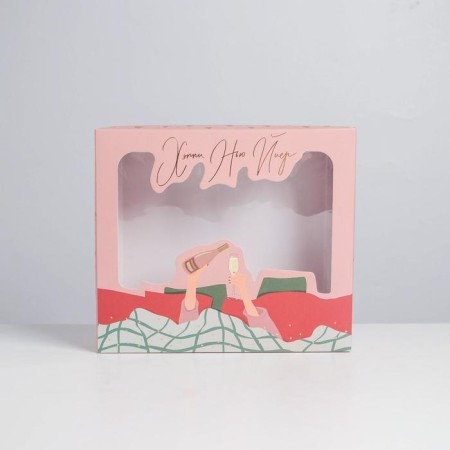 Gift box "Pink Mood", 23.5 x 20.5 x 5.5 cm, New Year-3