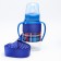 A bottle of feeding "Little Boss", a classic throat, with handles, 150 ml., 0 months, color blue