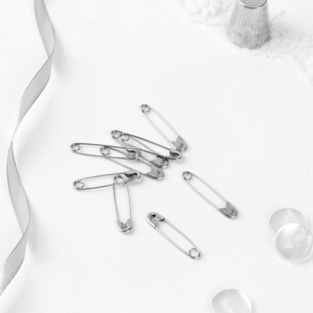 English pins, 28 mm, 20 pcs, silver color-1