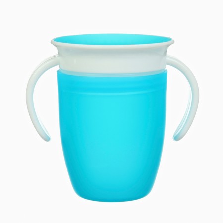 Drunker - children's training “360”, 240 ml., With handles, turquoise color-1