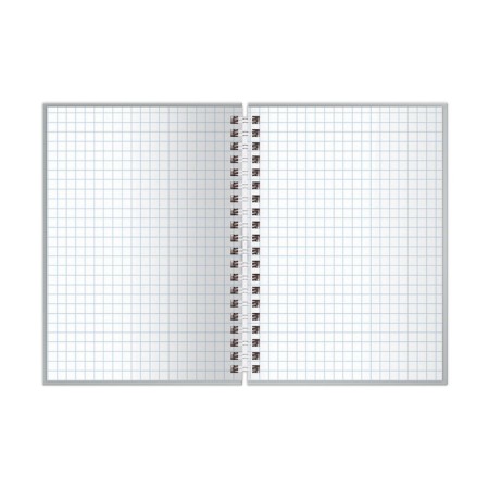 Note book A6, 120 sheets in a cage on the rowing "Monocolor/Classic", a solid cover, matte lamination, foil embossing, mix-1