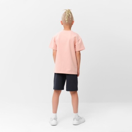 Kids (T -shirt, shorts) minku beige color/ graphite, height 158 ​​cm-2