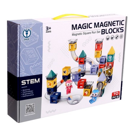 Magnetic designer "Marbble", 70 parts-2