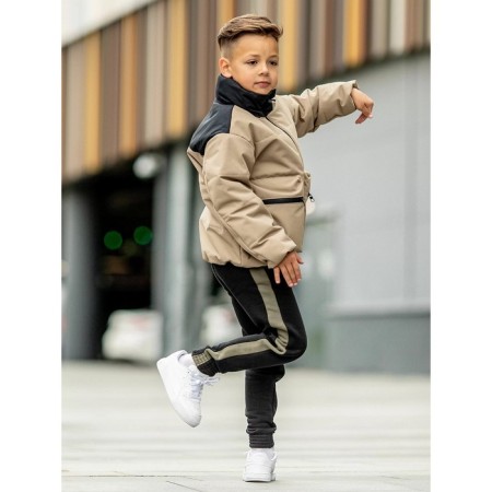 Boy jacket, height 140 cm, Latte color-3