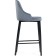 Metal Baric atani stool/velor, black/gray 48x44x97 cm