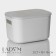 Storage container with lid LADOM "Lightness", 25.7 × 18 × 16 cm, white color