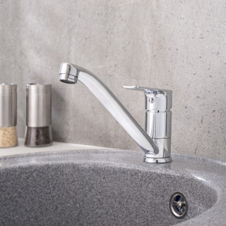 Kitchen mixer RMS SL131-004F-25, single-leaf, high spout, nut, chrome-1