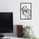 Panel Interior Metal "Girl with Flower in Hair" Black 30x45 cm