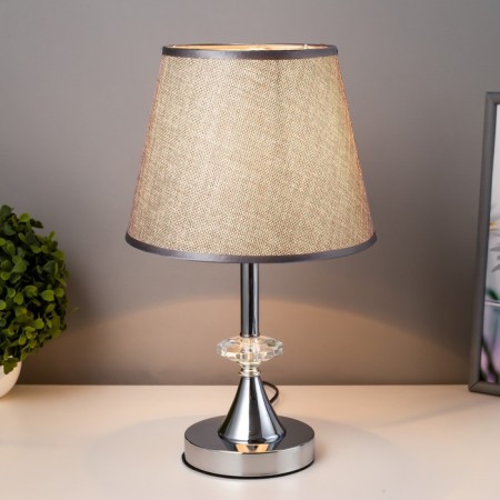 Table lamp "ALOR" 1x40W E27 Chrome /gray 21x21x36 cm Risalux-1