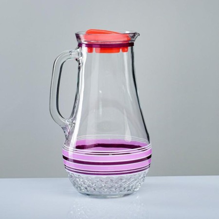 Set for juice "Blueberry" art painting, 6 glasses 1250/200 ml-1