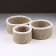 A set of knitted baskets, 3 pcs, polyester fiber, olive
