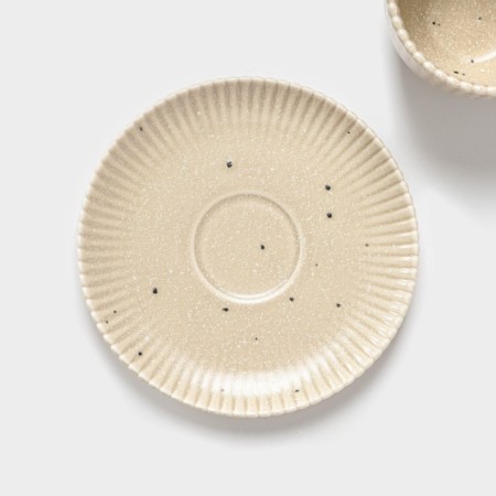 Tea pair of Dolyana "Coral", 275 ml, porcelain, beige-2