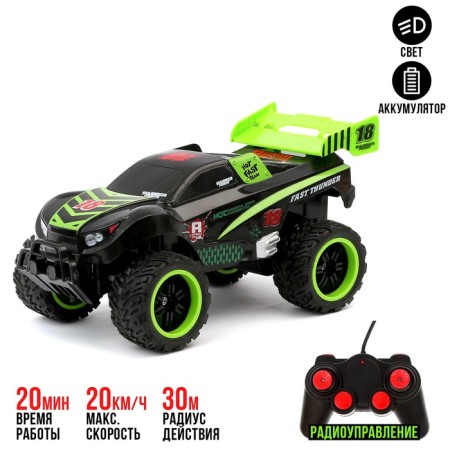Radio -controlled jeep "Bigfoot", light effects
